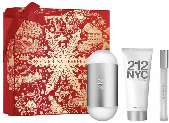 Carolina Herrera 212 Nyc Eau De Toilette Purškiklis, 100 ml Set 3 Pieces