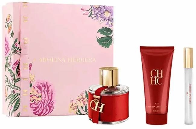 Carolina Herrera Ch rinkinys moterims (EDT, 100 ml + kūno losjonas, 100 ml + EDT, 10 ml)