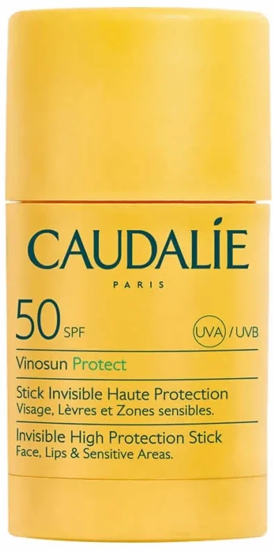 Caudalie Vinosun Invisible High Protection Stick SPF 50 apsauginis pieštukas nuo saulės, 15 g
