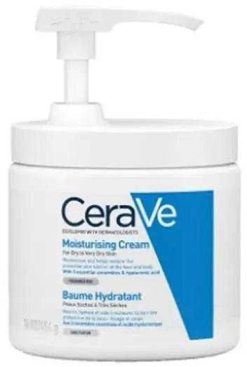 Drėkinamasis veido ir kūno kremas sausai ir labai sausai odai Cerave Moisturising Cream, 454 g