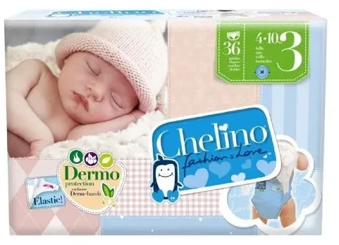 "Chelino Fashion-Love" sauskelnės T-3 36 vienetai