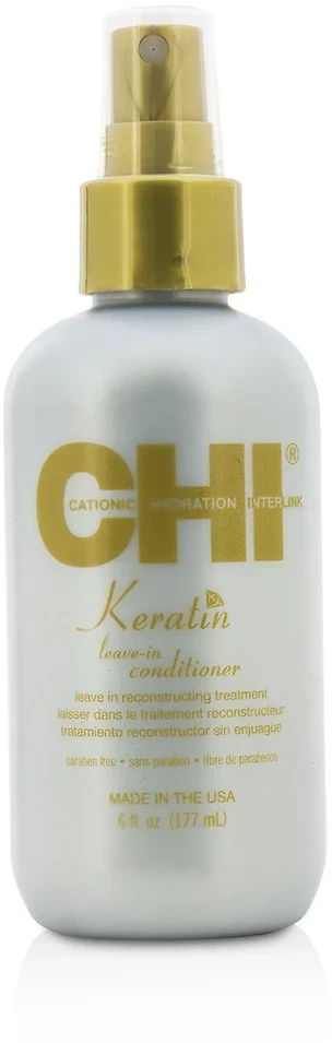 Farouk Systems Nenuskalaujamas pažeistų plaukų kondicionierius su keratinu CHI Keratin Leave-in Conditioner 177 ml
