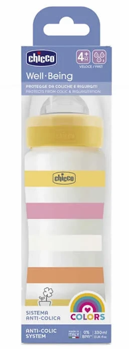 Chicco Well Being Anti-Colic Bottle 4m+ 330ml