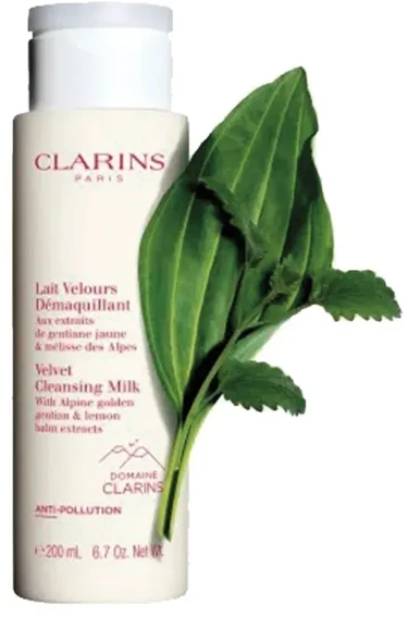 Clarins Velvet Cleansing Milk valomasis pienelis visiems odos tipams, 200 ml