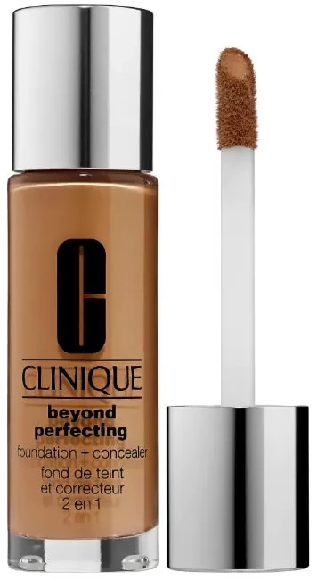 „Clinique Beyond Perfecting Foundation“ makiažo pagrindas + kaukė #23 Ginger, 30 ml