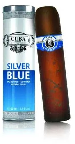 Cuba Sidabrinis Mėlyna EDT tualetinis vanduo vyrams, 100 ml