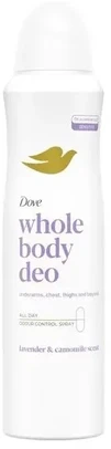 Dove Lavanda y Camomila Unisex Desodorante Purškiklis Corporal, 150 ml