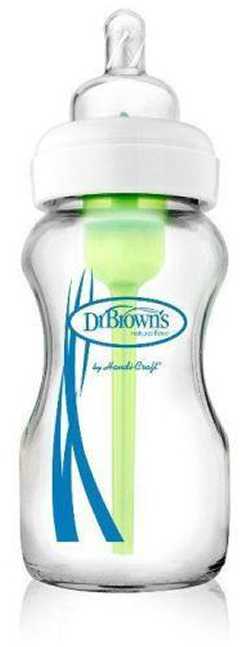 Dr. Browns Crystal Wide Mouth Bottle buteliukas kūdikiams 270 ml