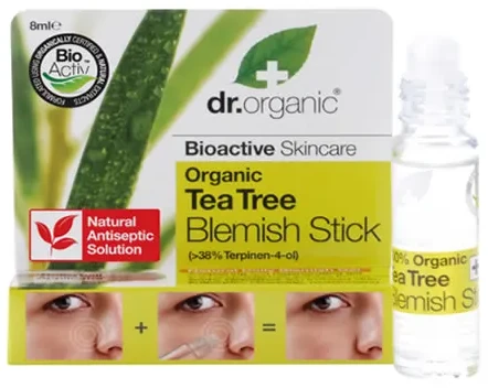 Dr. Organic Tea Tree Blemish Stick Roll On Veido gelis su arbatmedžio aliejumi 8ml