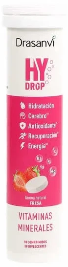 Drasanvi HYDROP ELECTROLYTES šnypščiosios tabletės #Braškė 18 vienetų
