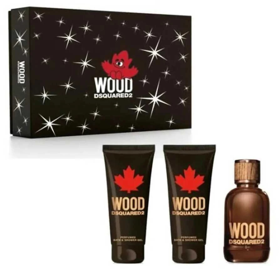 Dsquared² Wood For Him - EDT 100 ml + gelis 100 ml + balzám po holení 100 ml