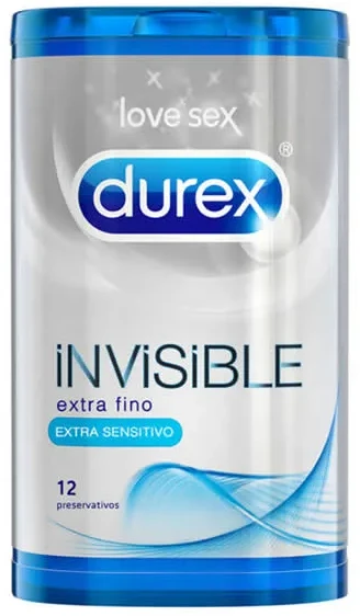 Durex Invisible Extra Thin prezervatyvai 12 vnt