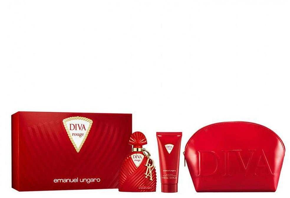 Emanuel Ungaro Diva Rouge Epv 100ml Leche Corporal 100ml Neceser dovanų rinkinys
