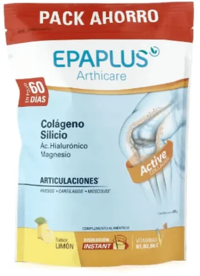 Maisto papildas "Epaplus" kolagenas silicis hialuronas ir magnis citrinų skonio 668g