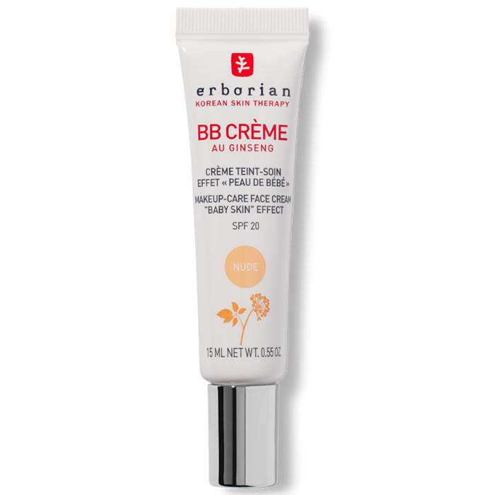 Erborian BB veido kremas su ženšenio ekstraktu ir SPF 20, spalva: Nude, 15 ml