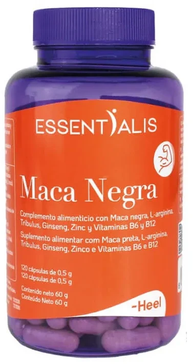Essentialis Heel Juodas Maca 120 Capsules