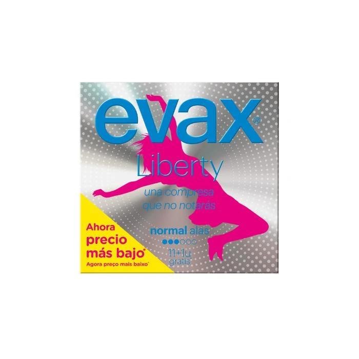 "Evax Liberty Normal" higieniniai įklotai su sparneliais 12 vienetų