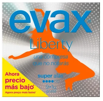 "Evax Liberty Super" higieniniai įklotai su sparneliais 9+1 vienetai