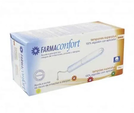 FarmaConfort medvilniniai tamponai su aplikatoriumi Superplus 14 vienetų