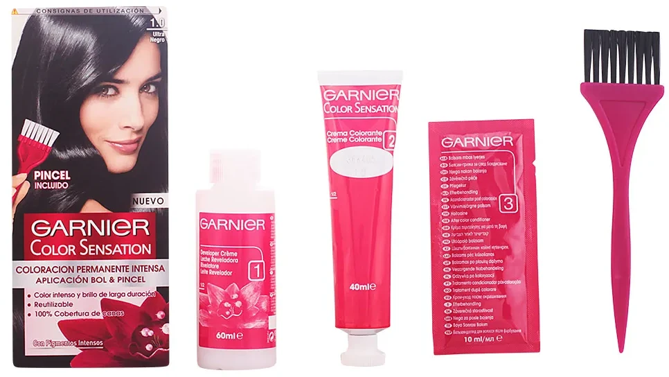 Plaukų dažai "Garnier Color Sensation 1 Ultra Juodas