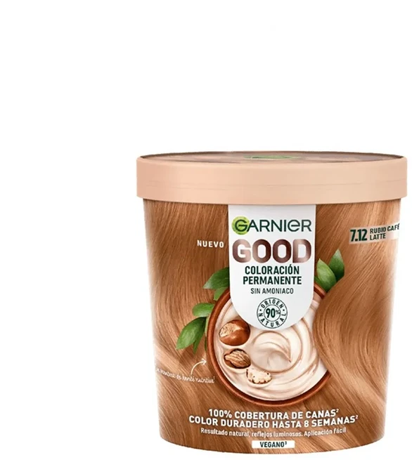 Garnier Good Coloración Permanente 7,12 Rubio Café Latte 1 U