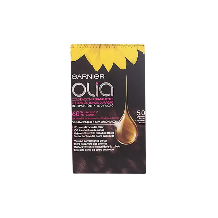 Garnier Olia Permanent Coloring 5,0 šviesiai rudas plaukų dažai