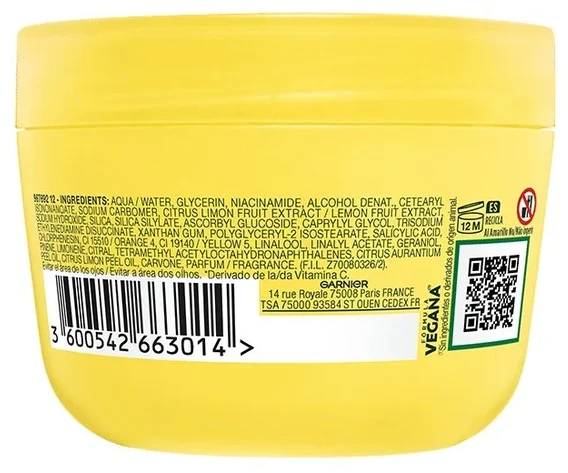 Garnier Vitamina C Fresh y Bright Sorbete Hidratante Antimanchas, 85 ml