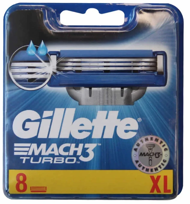 Gillette - Mach 3 Turbo Blades 8 Pcs