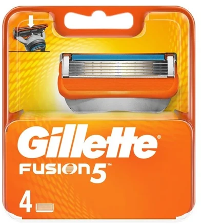 „Gillette Fusion“ 5 ašmenų papildymo pakuotė, 5 ašmenys, 4 vnt.