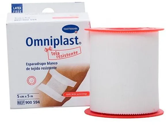 "Hartmann Omniplast" lipni juosta balta 5 cmx5 m