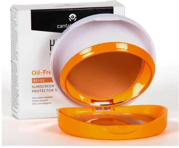 Heliocare 360º Compact Oil-free Spf50 rusvai gelsvas kompaktinis kremas nuo saulės 10g