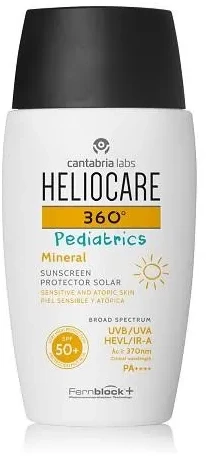 Heliocare 360° Pediatrics Mineral SPF50+ Apsauginis fluidas vaikams nuo saulės, 50 ml