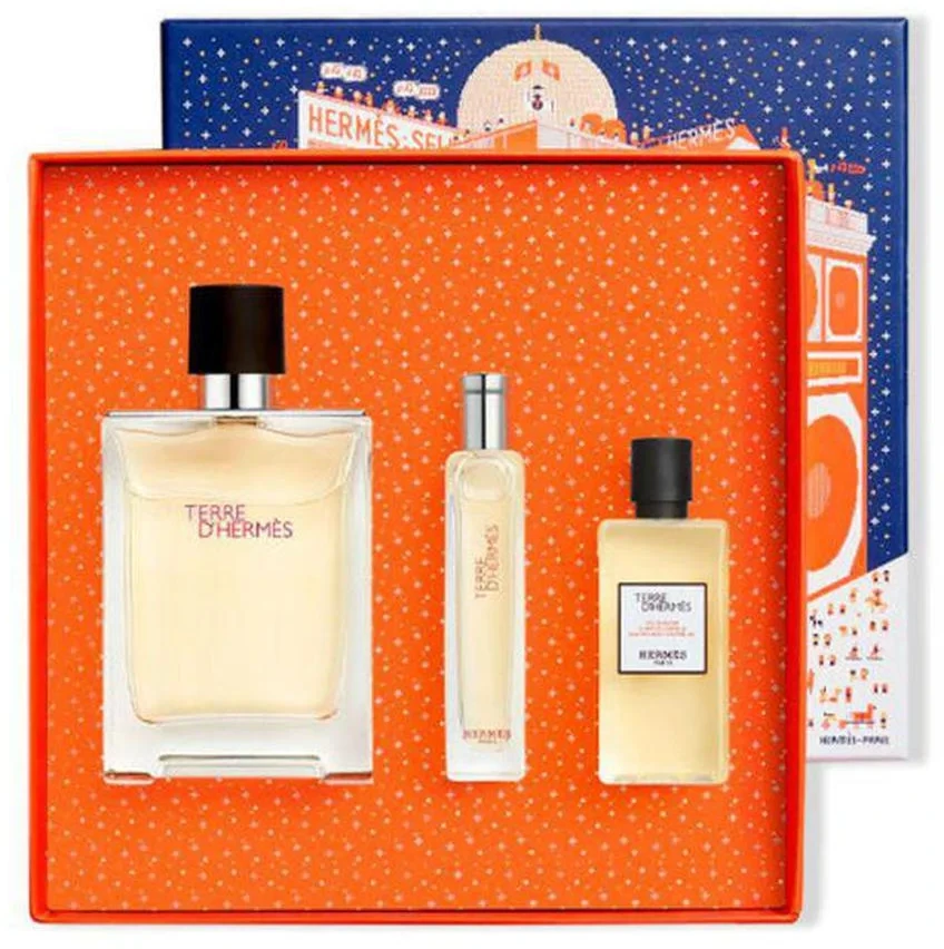 Hermes Terre d'Hermes EDT rinkinys vyrams (EDT 100 ml + Dušo želė 40 ml + EDT 15 ml)