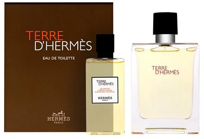 Set Hermes: Terre d'Hermes Eau De Toilette For Men, 100 ml + Terre d'Hermes Dušo želė For All Skin Types, 80 ml