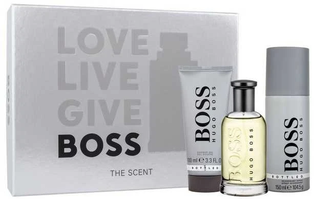 Hugo Boss BOSS Bottled rinkinys vyrams (EDT, 100 ml + dušo želė, 100 ml + dezodorantas, 75 ml)