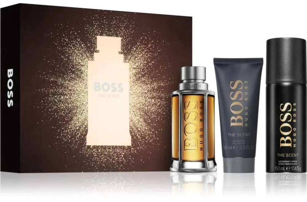 Hugo Boss BOSS The Scent rinkinys vyrams (EDT, 100 ml + dušo želė, 100 ml + dezodorantas, 150 ml)