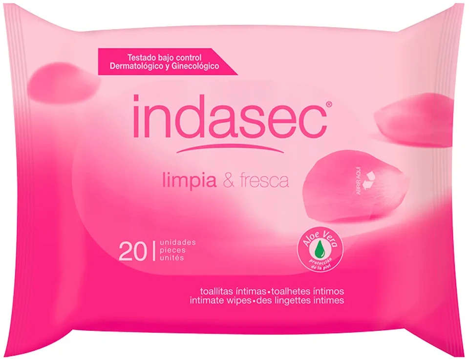 "Indasec Clean And Fresh" intymios higienos servetėlės 20 vienetų