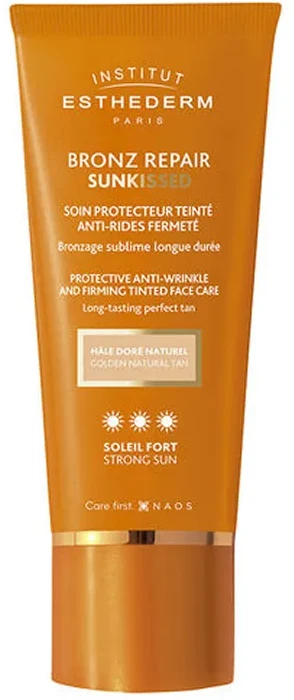 Institut Esthederm Esthederm Bronz Repair Sunkissed Tinted Face Care veido kremas su spalva, atspalvis: Golden Natural Tan, 50 ml