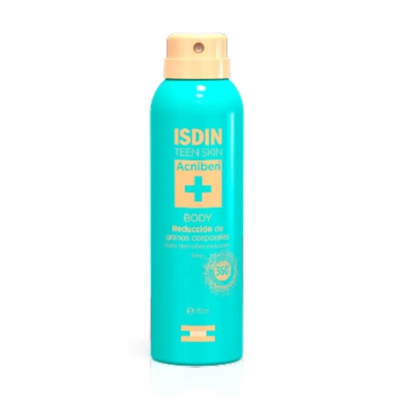 ISDIN purškiama dulksna riebiai, į aknę linkusiai kūno odai ACNIBEN BODY, 150 ml