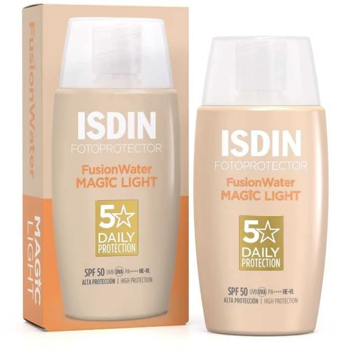 veido kremas nuo saulės su atspalviu Isdin Fusion Vanduo Colour Light SPF50 50ml