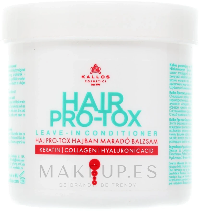 Plaukus stiprinantis ir maitinantis kondicionierius Kallos Hair Pro-Tox Leave-in Conditioner 250 ml