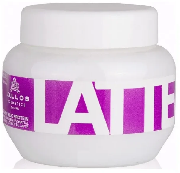 Kallos Cosmetics Latte Hair Mask kaukė sausiems, chemiškai pažeistiems plaukams, 275 ml