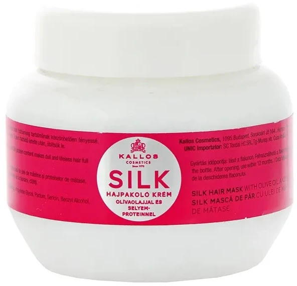 Kaukė sausiems, jautriems ir nualintiems plaukams Kallos SILK Hair Mask 275 ml