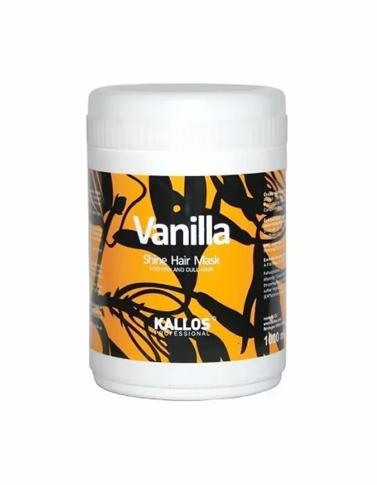 Kaukė sausiems plaukams suteikianti blizgesio Kallos Vanilla Shine Hair Mask 1000 ml