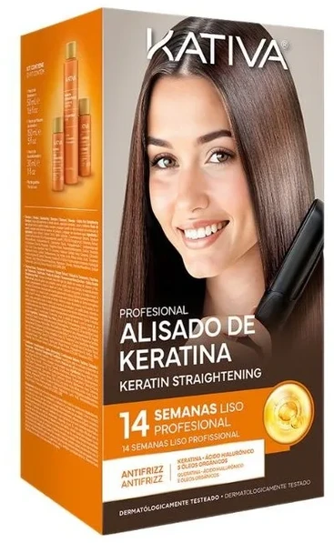 Kativa Profesional Alisado Brasileño Keratina Estuche 4 Piezas