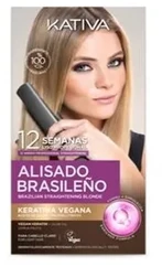 Kativa Profesional Alisado Brasileno Pro Skirtas šviesiems plaukams Estuche 6 Piezas