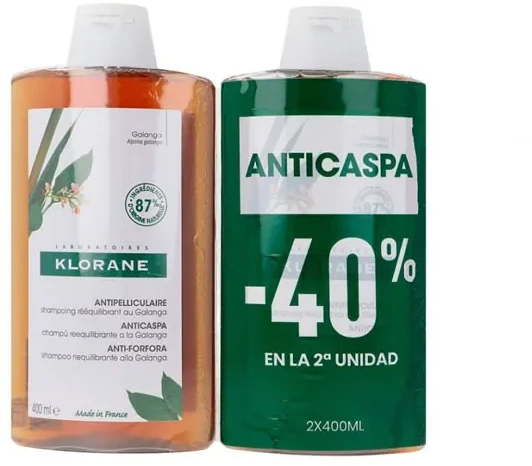 Klorane DUPLO Šampūnas Galanga 2x, 400 ml