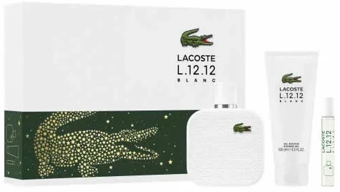 Lacoste L.12.12 Blanc Men Eau De Toilette Purškiklis, 100 ml Set 3 Pieces