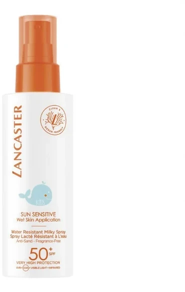 Lancaster Kids Sun Sensitive Wet Skin Application Very High Protection Purškiklis SPF 50+ apsauginis purškiklis nuo saulės vaikams, 150 ml