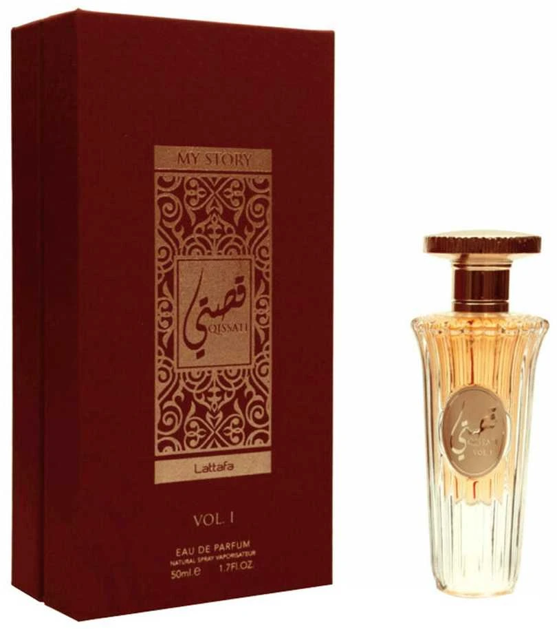 Lattafa Qissati Vol. I Raudona EDP parfumuotas vanduo moterims, 50 ml